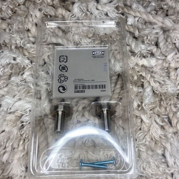 Ikea ATTEST Knob / Drawer Pull Stainless Steel New SEALED lot of 3 packages of 2 - Picture 4 of 5